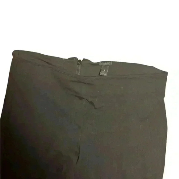 J. Crew Gigi Black Leather paneled Leggings Riding pants, Sz‎ 8 - Picture 5 of 7